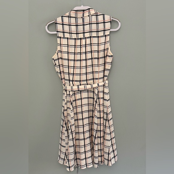 Banana Republic Plaid Sleeveless Belted Shirtdress 8P NWT - Picture 9 of 13